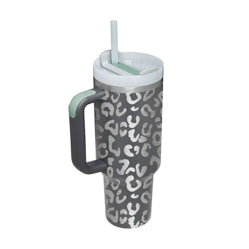 Pink Kiss Stainless Steel Handle Straw Insulated Tumbler