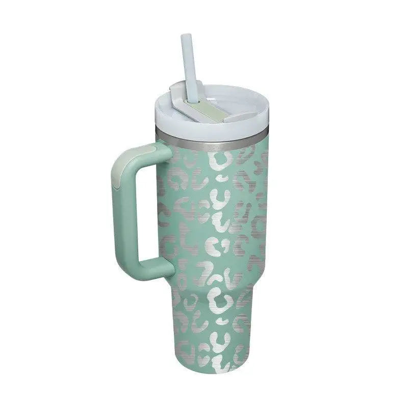 Pink Kiss Stainless Steel Handle Straw Insulated Tumbler