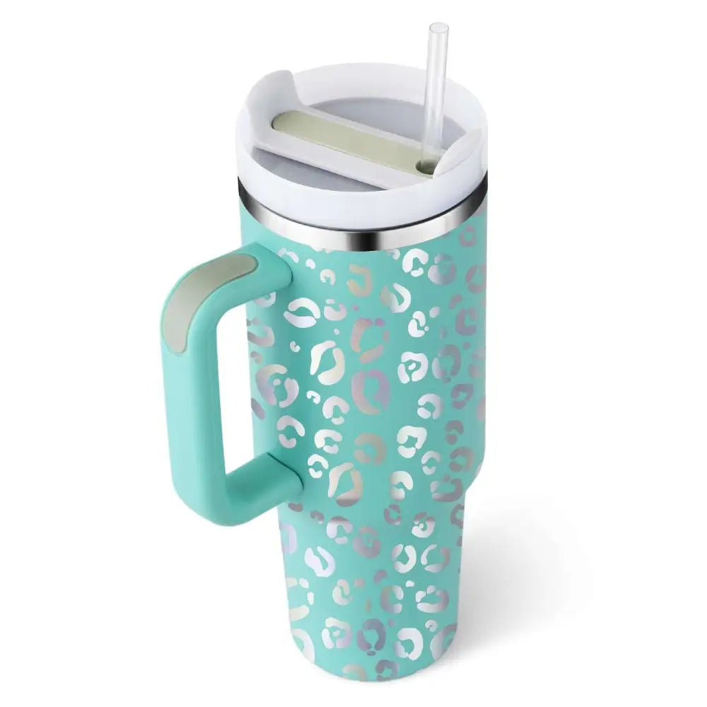Pink Kiss Stainless Steel Handle Straw Insulated Tumbler