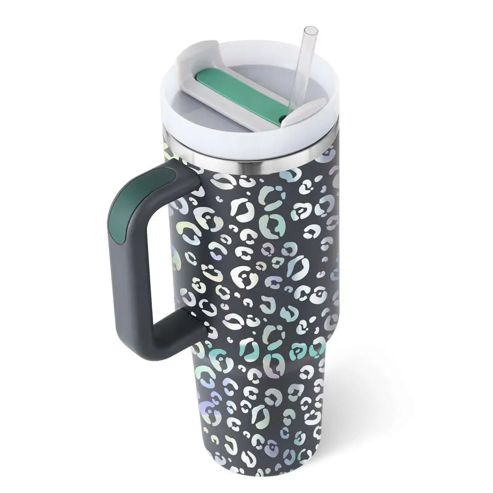 Pink Kiss Stainless Steel Handle Straw Insulated Tumbler