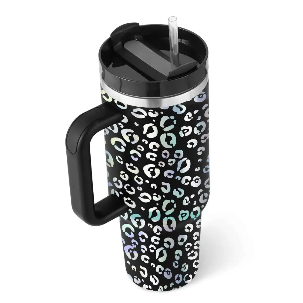 Pink Kiss Stainless Steel Handle Straw Insulated Tumbler