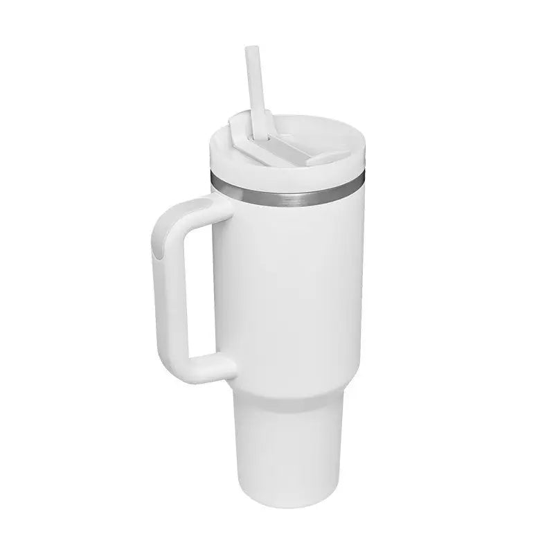 Pink Kiss Stainless Steel Handle Straw Insulated Tumbler