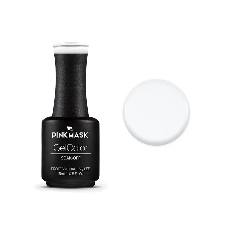 Pink Mask - Gel Color White Tips-0