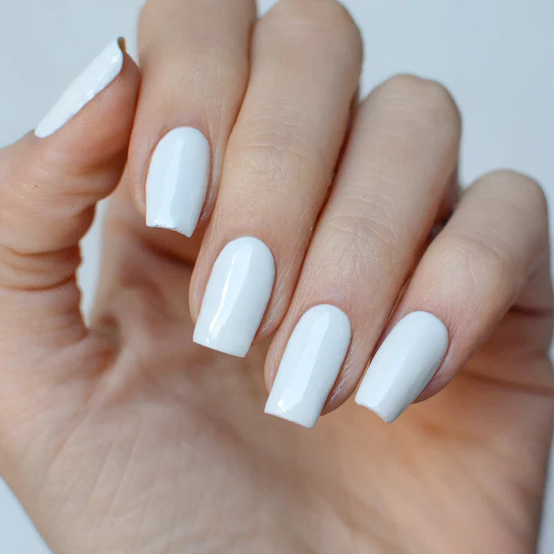 Pink Mask - Gel Color White Tips-2