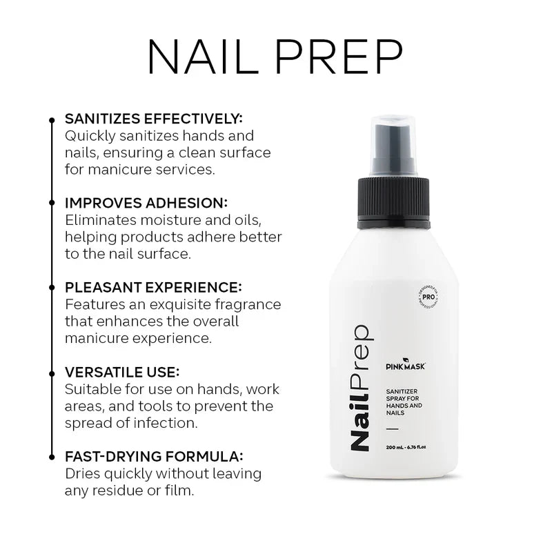 Pink Mask - Nail Prep Hand Sanitizer, 200ml-1