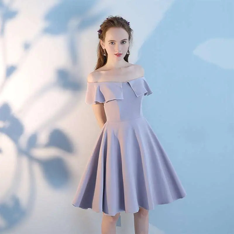 Pink Short Sisters Off Shoulder Ruffled Dress
