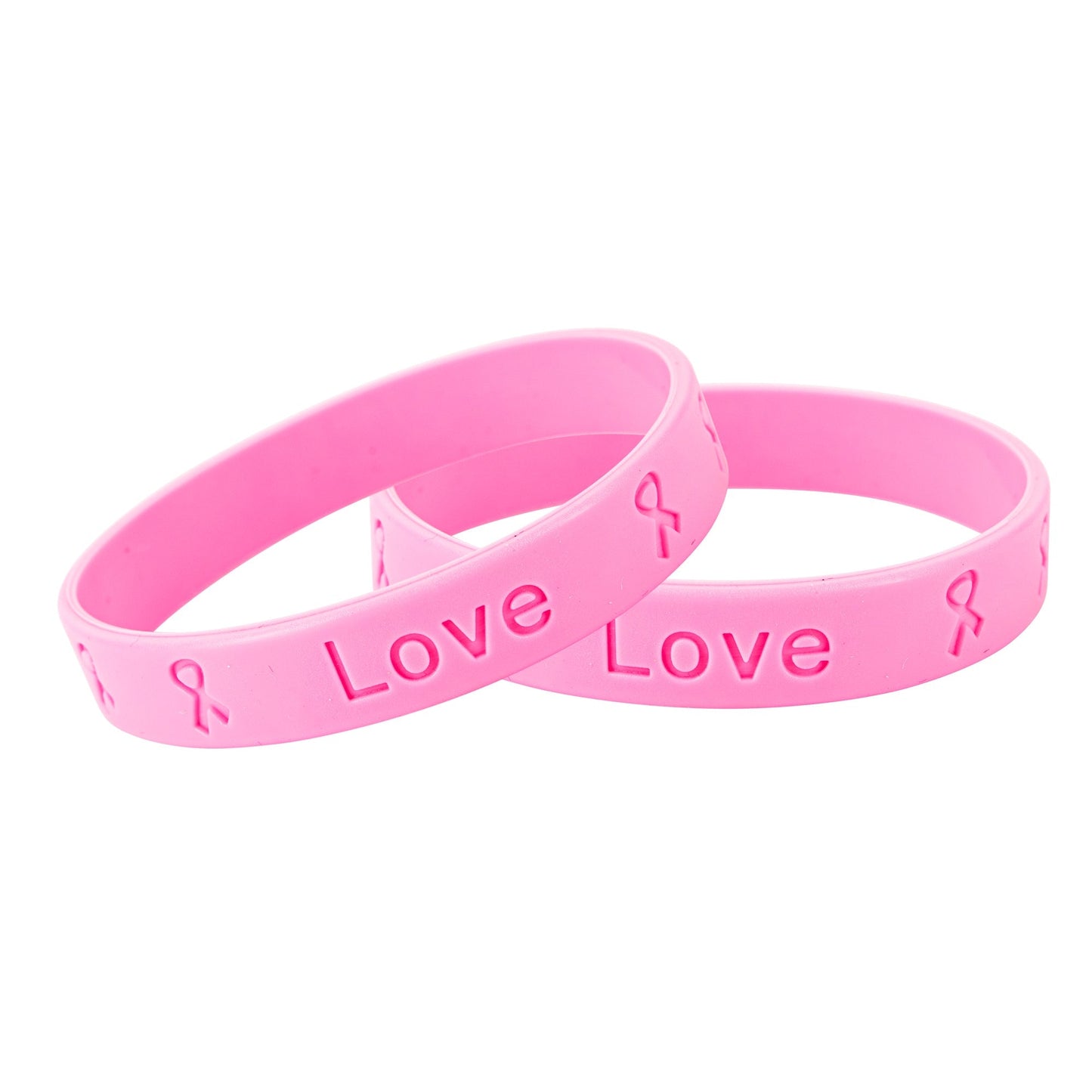 Pink Breast Cancer Silicone Bracelets