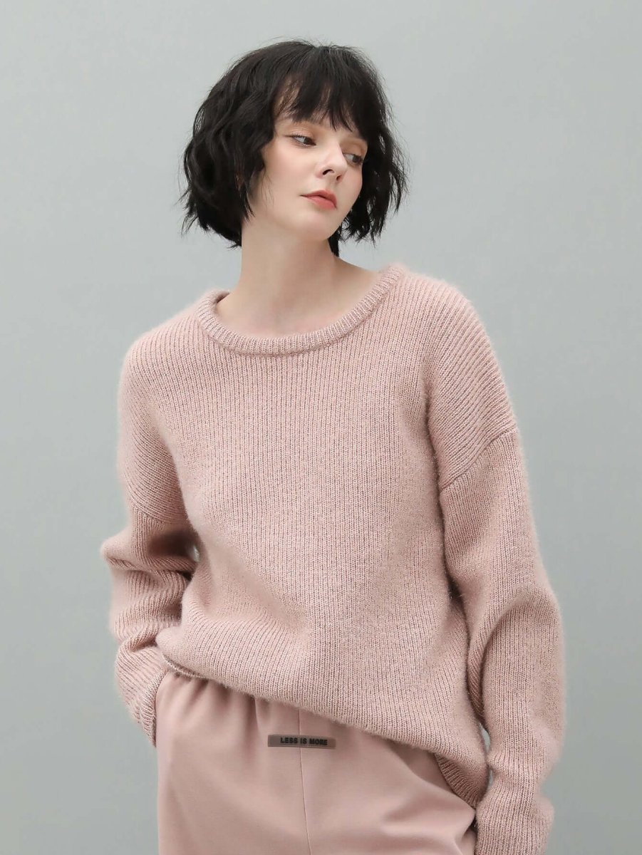 Pink Velvet Knit Top-1