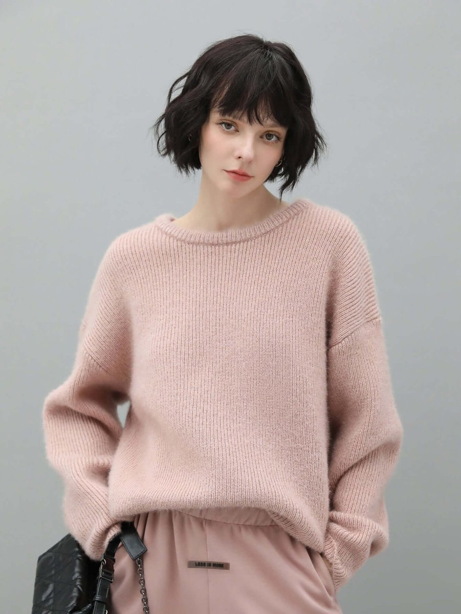 Pink Velvet Knit Top-2