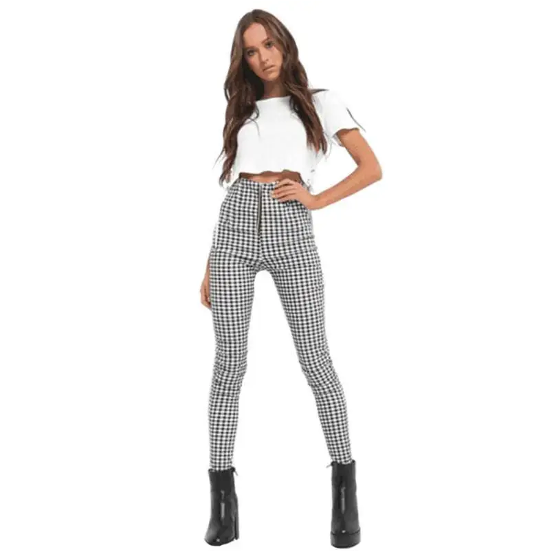 Plaid Women’s High-Waist Stretch Leggings 3 Pack