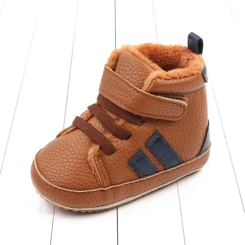Plush Lined Sports Soft-sole Cotton Baby Shoes