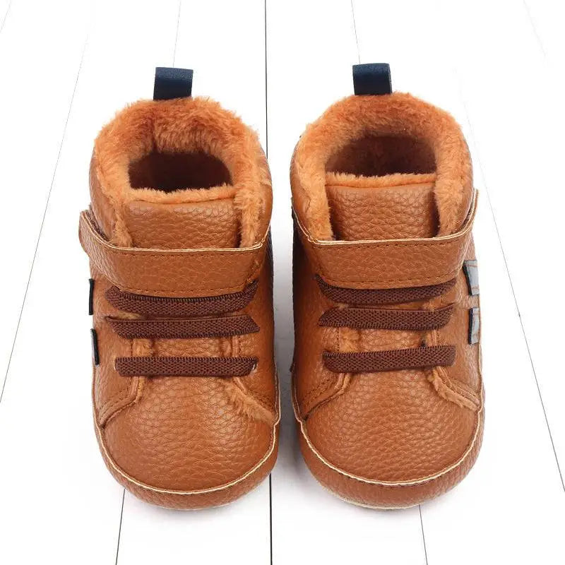 Plush Lined Sports Soft-sole Cotton Baby Shoes