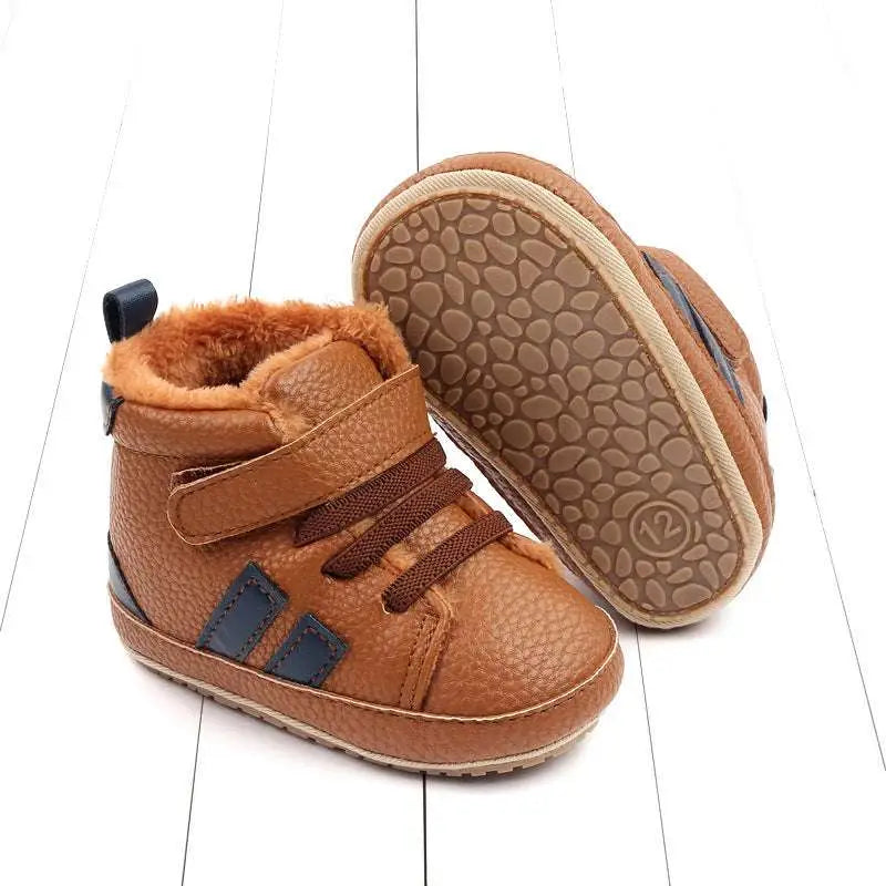 Plush Lined Sports Soft-sole Cotton Baby Shoes