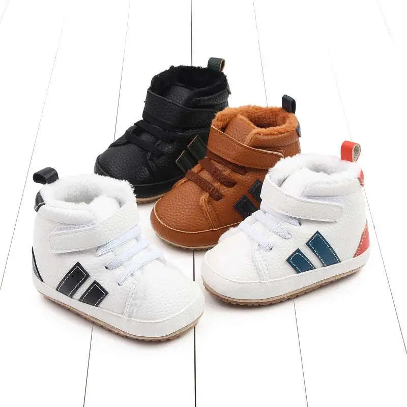 Plush Lined Sports Soft-sole Cotton Baby Shoes