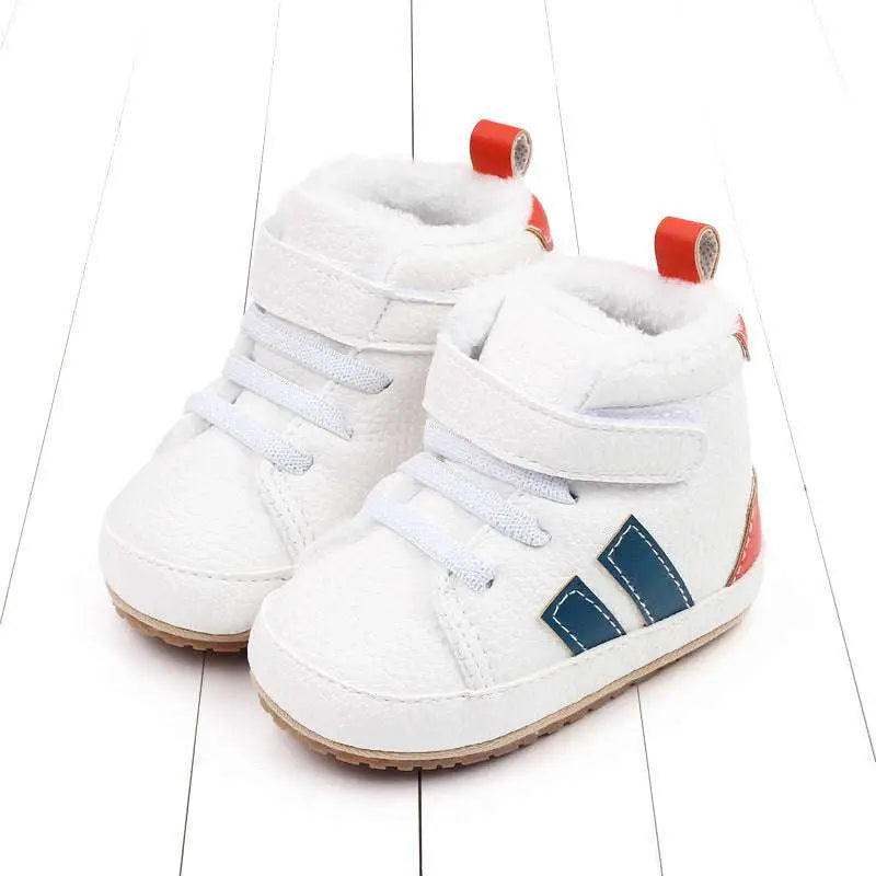 Plush Lined Sports Soft-sole Cotton Baby Shoes