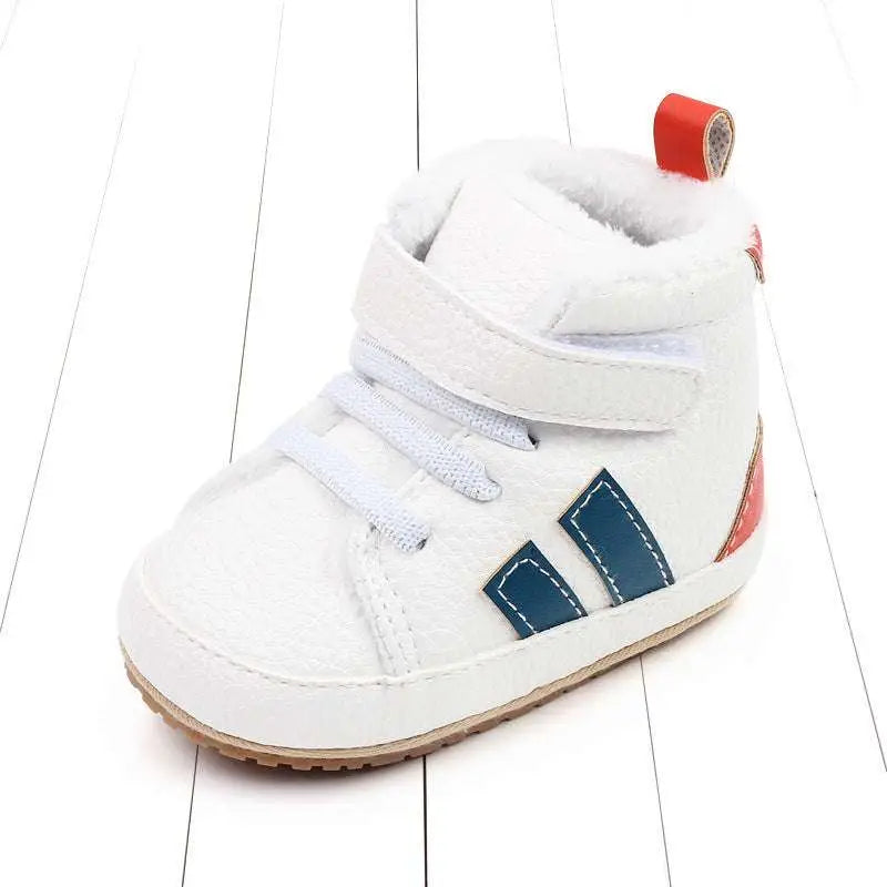 Plush Lined Sports Soft-sole Cotton Baby Shoes