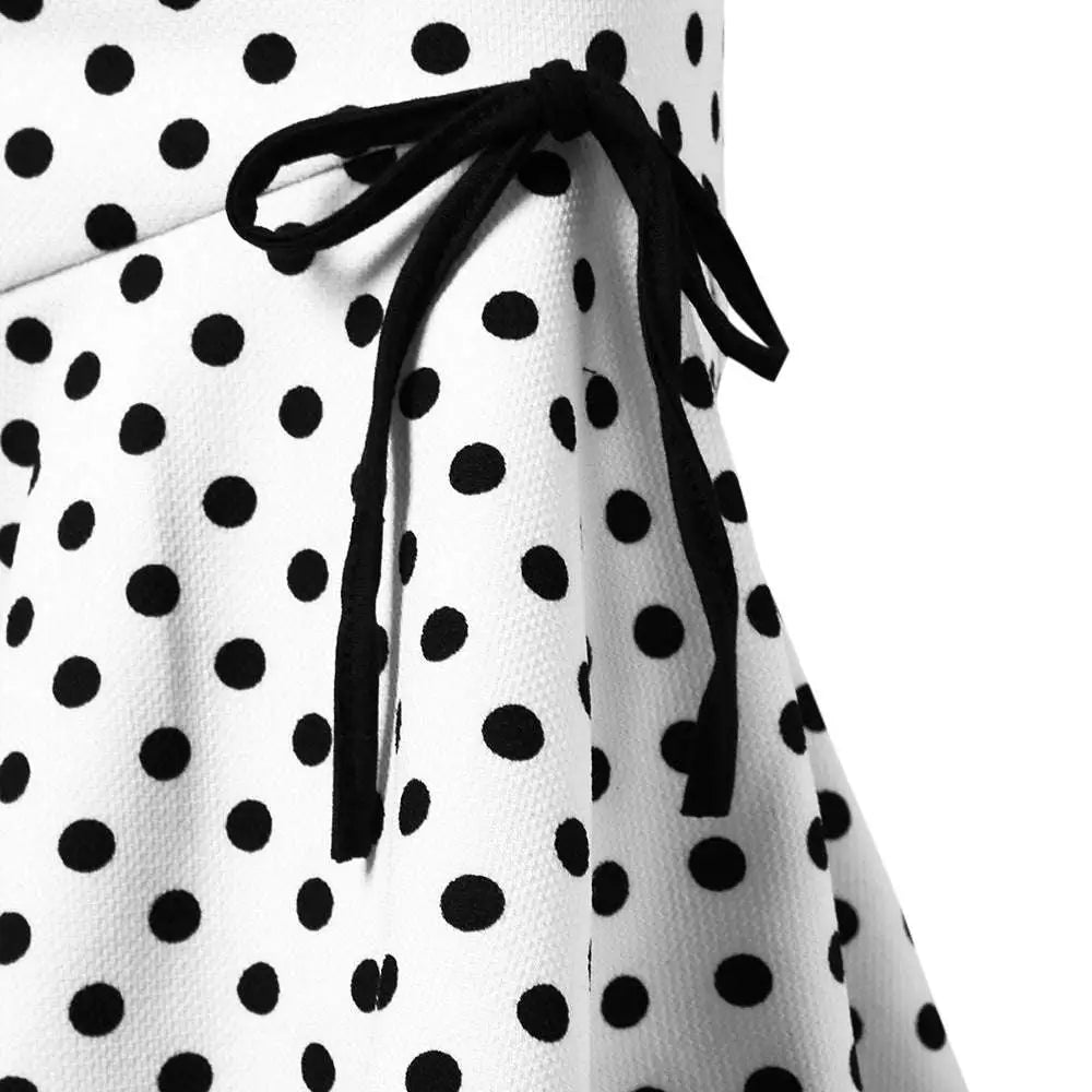 Polka Dots Half Body Slim Fit Fishtail Skirt