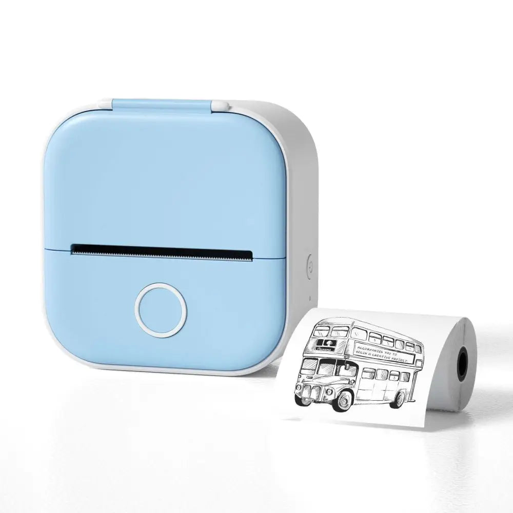 Portable Mini Label Printer with Sticky Paper rolls