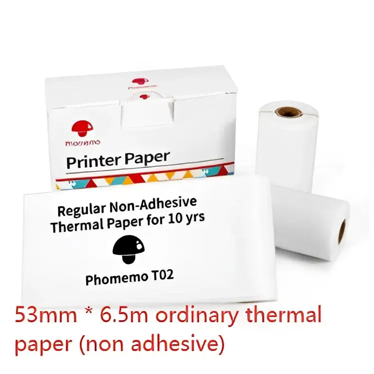 Portable Mini Label Printer with Sticky Paper rolls