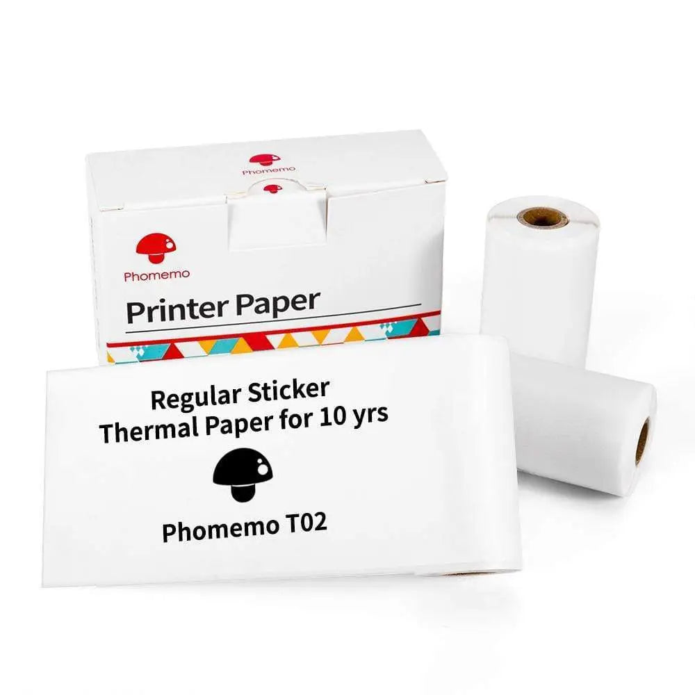 Portable Mini Label Printer with Sticky Paper rolls