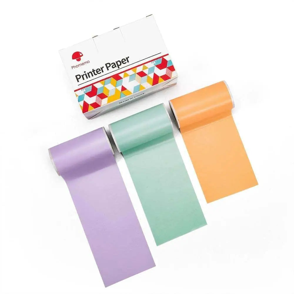Portable Mini Label Printer with Sticky Paper rolls