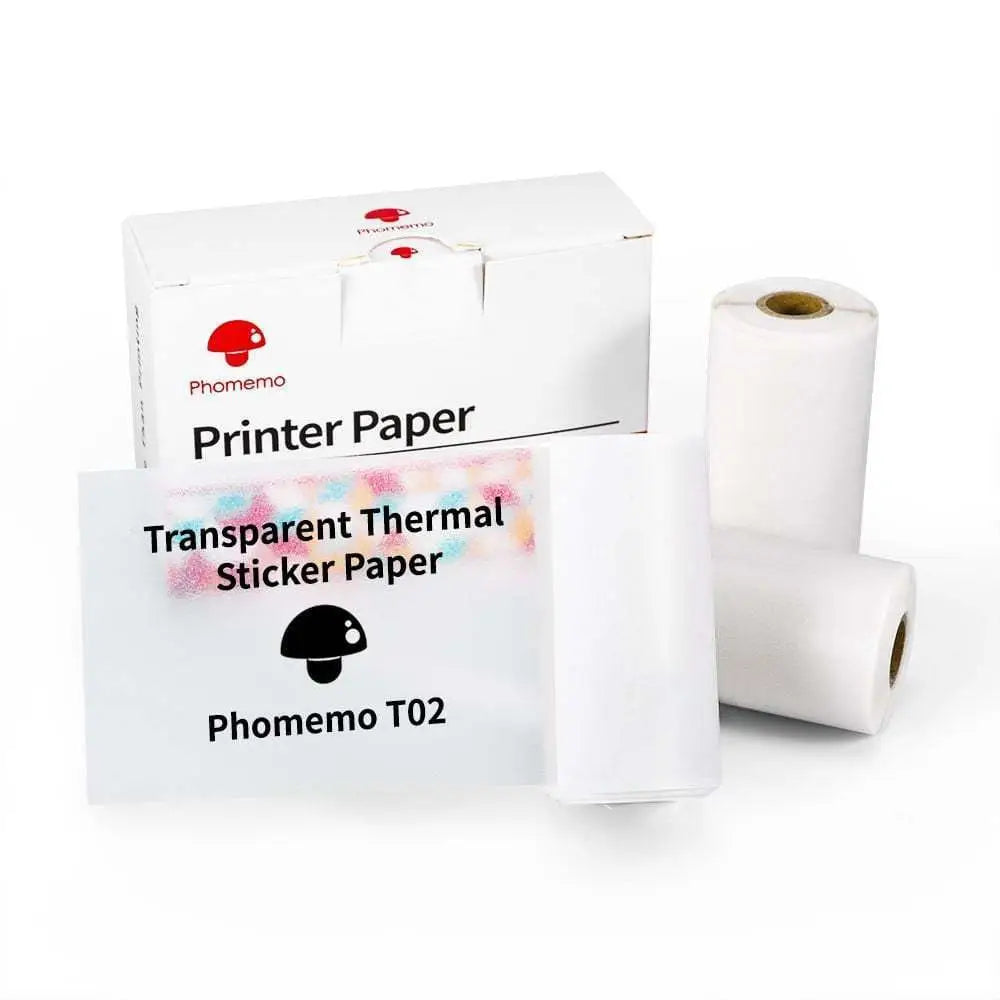 Portable Mini Label Printer with Sticky Paper rolls