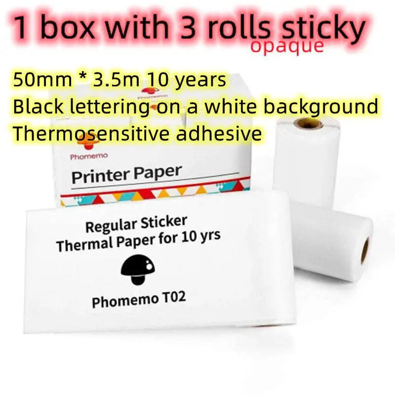 Portable Mini Label Printer with Sticky Paper rolls