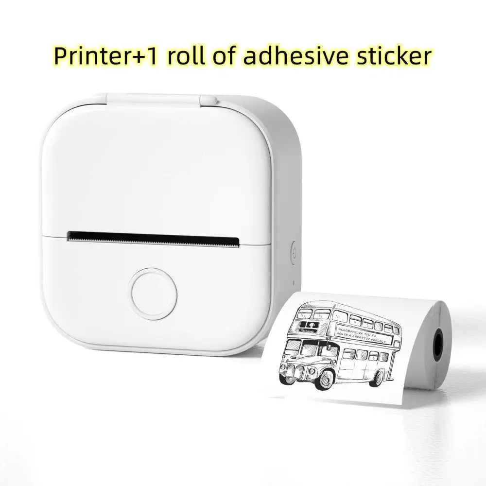 Portable Mini Label Printer with Sticky Paper rolls