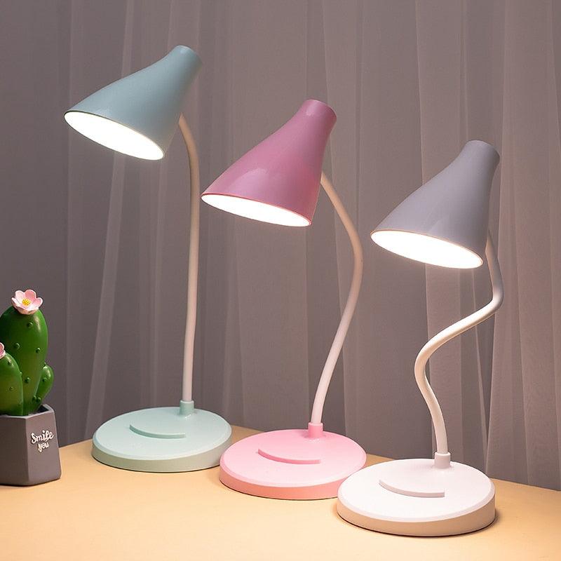 Portable USB Rechargeable LED Folding Desk Lamp Eye Protection Touch Dimming Working Reading Table Lamp  For Book Bed Office Decorative Table Lamp Cute Study Lamps for Bedroom Décor