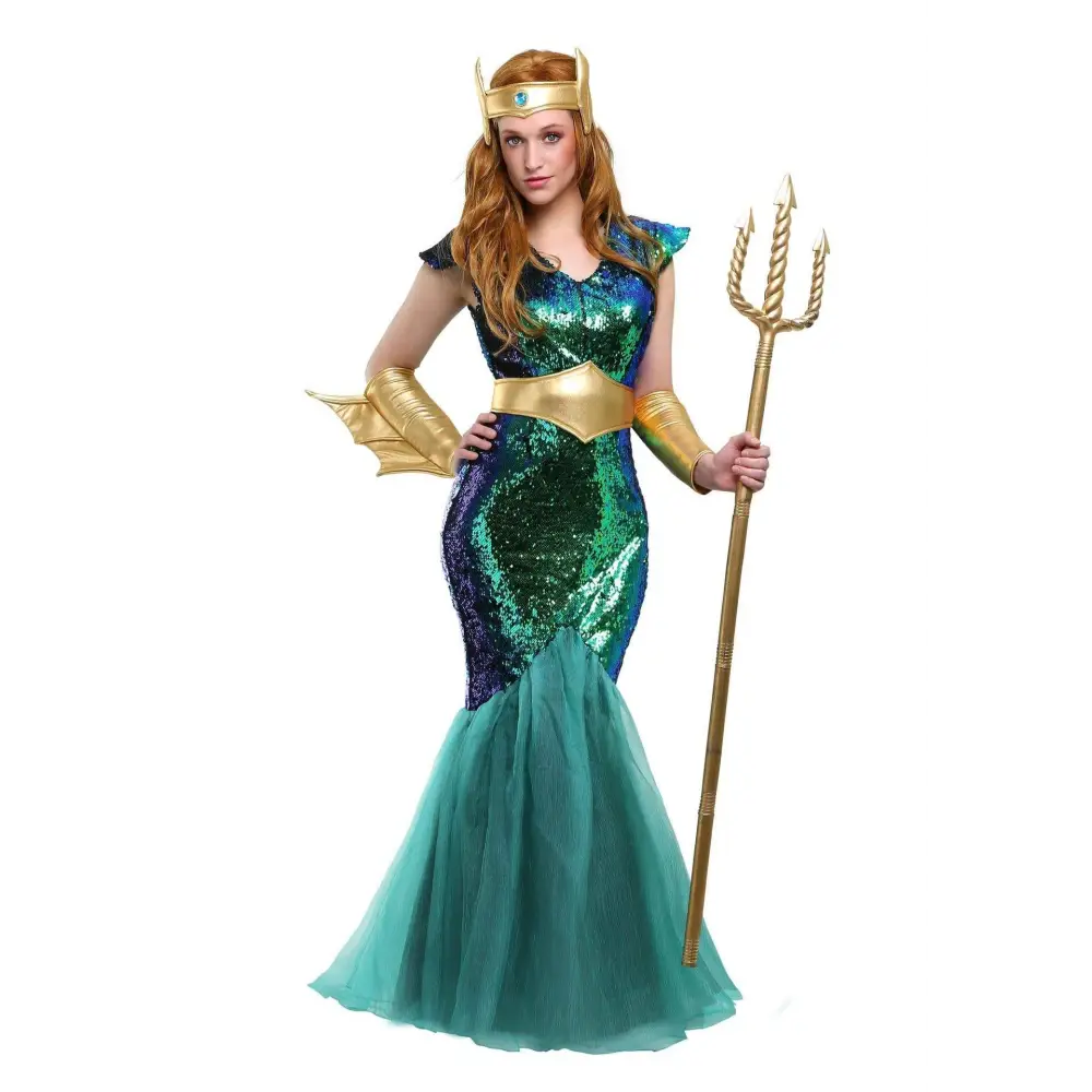 Poseidon Queen King God of War Costume