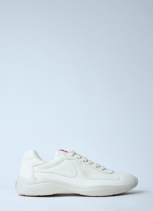 Prada Men Leather Low-Top Sneakers