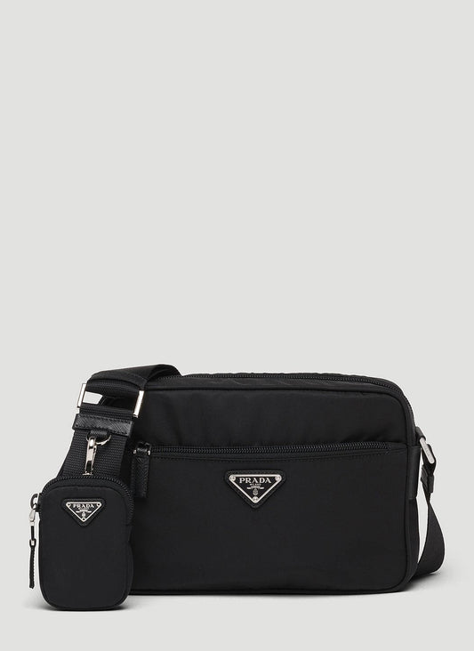 Prada Women Re-Nylon And Saffiano Leather Shoulder Bag