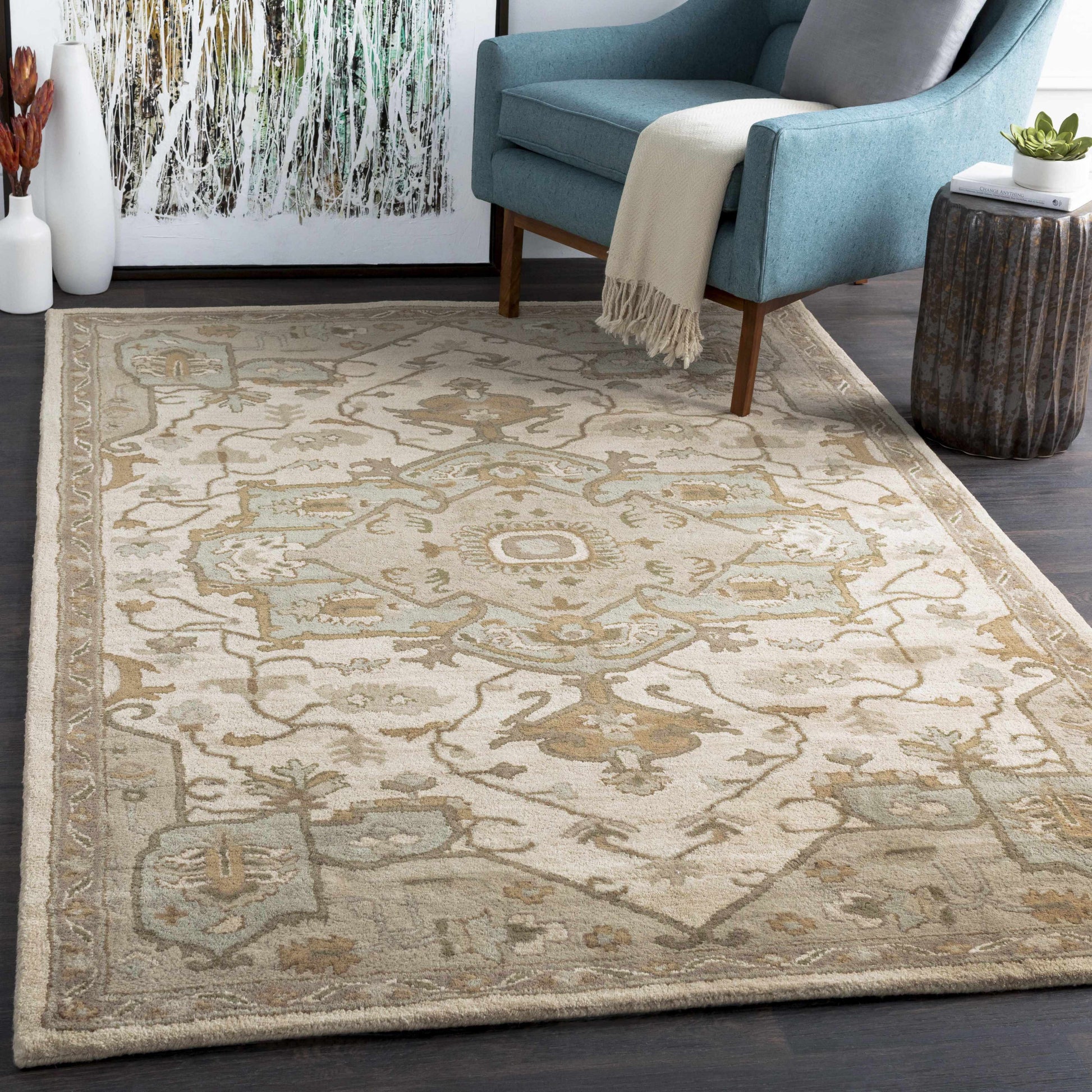 Broomfield Hand Tufted Sage 1143 Area Rug-1