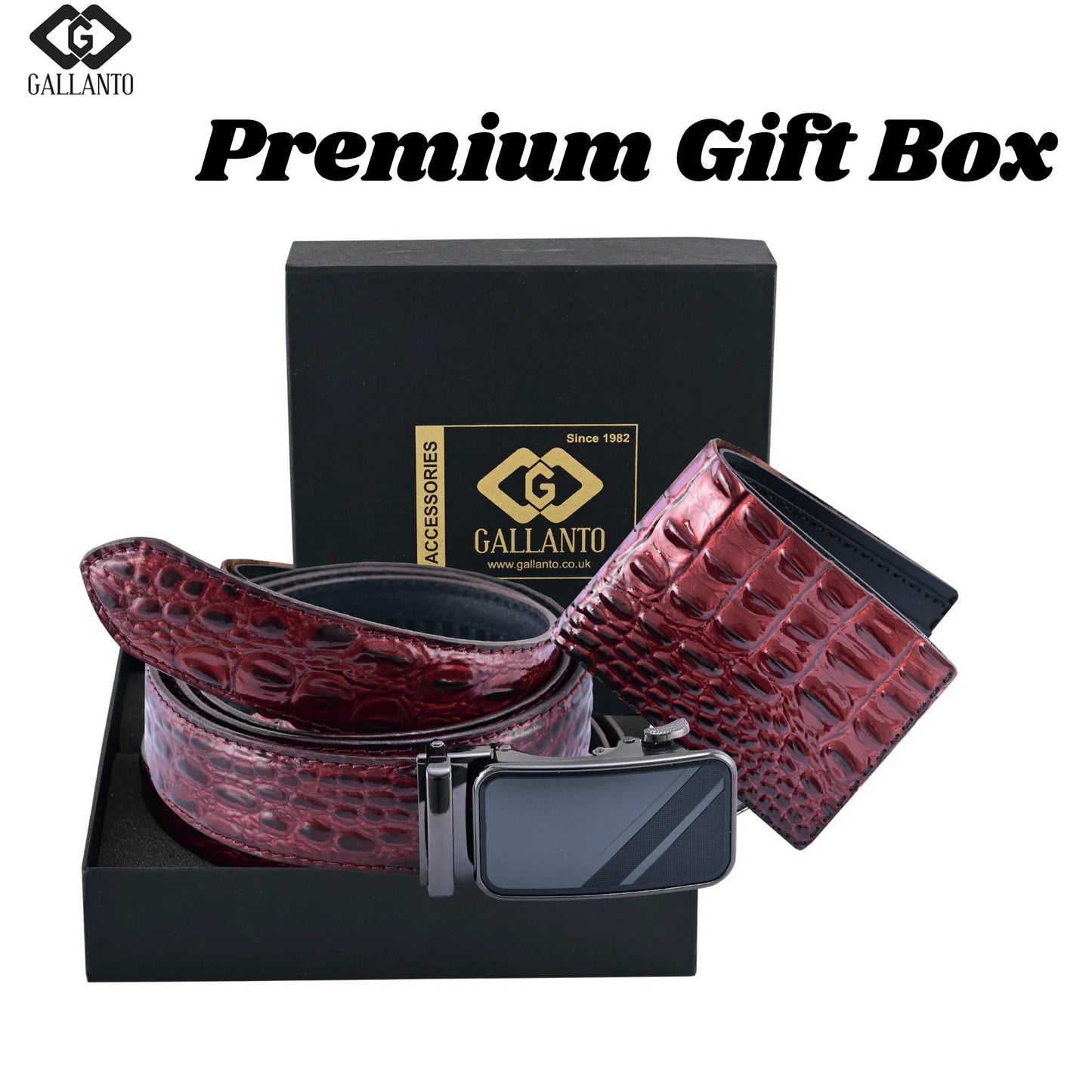 Premium Leather Belt & Leather Wallet Set – Stylish Men's Leather Gift – Christmas Gift-9