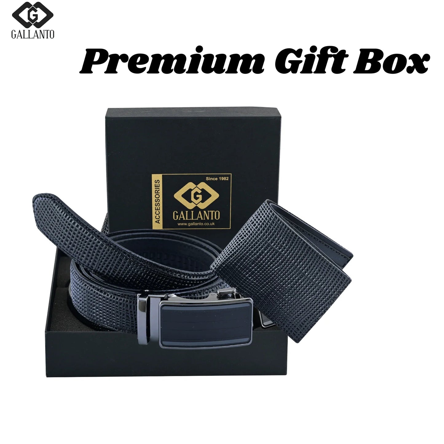 Premium Leather Belt & Leather Wallet Set – Stylish Men's Leather Gift – Christmas Gift-0