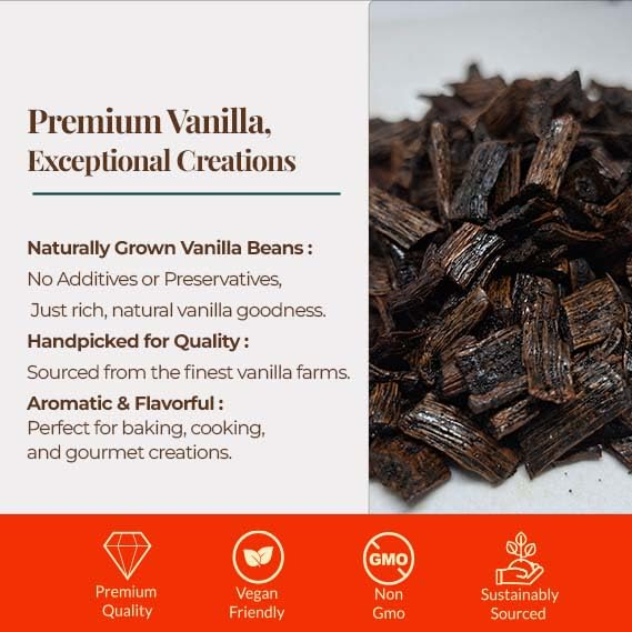 Grade B Vanilla Bean Cuts – 1 lb | Pre-Cut for Extract, Baking & Infusions