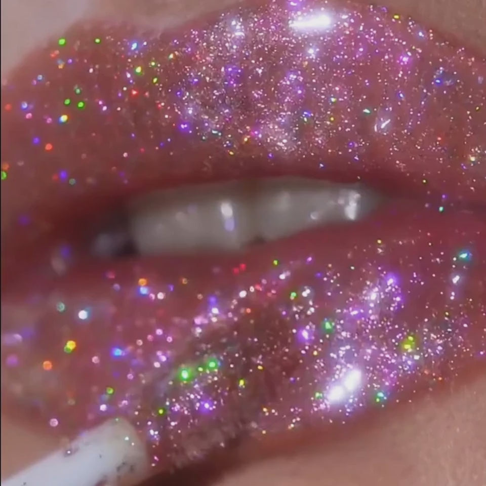 Moisturizing Sparkling Glitter Lip Gloss Lasting Waterproof Fine Shimmer Water-glossy Liquid Lipstick Sexy Lips Makeup Cosmetics