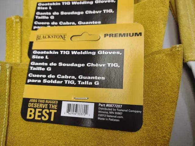 Blackstone Premium Goatskin TIG Welding Gloves, sold by pair, 6 pairs and 12 pairs
