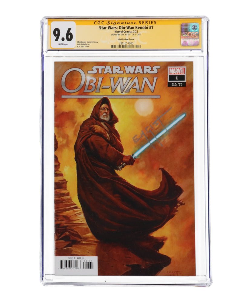 E. M. Gist Signed 2022 "Star Wars: Obi-Wan Kenobi" Issue #1 Gist Variant Cover Marvel Comic Book (CGC 9.6) First Issue