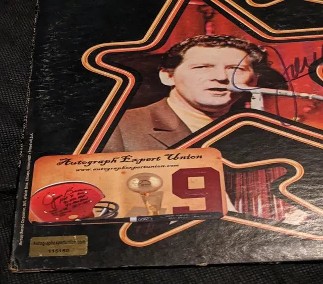 Jerry Lee Lewis autographed album "Live at the International, Las Vegas"  with coa 115160 with record