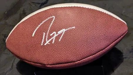 Ray Lewis Signed Team Logo Football with cCOA 125951