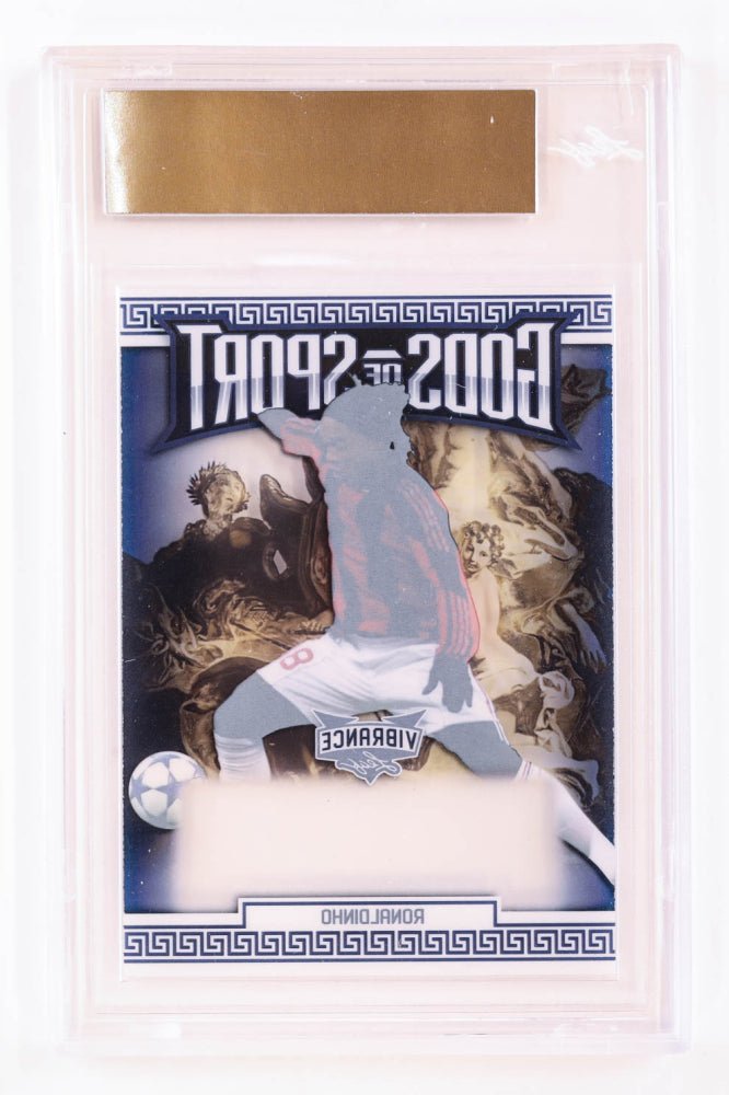 Ronaldinho 2022 Leaf Vibrance Gods of Sport Pre-Production Proof Clear Navy Blue #1/1 (Leaf)