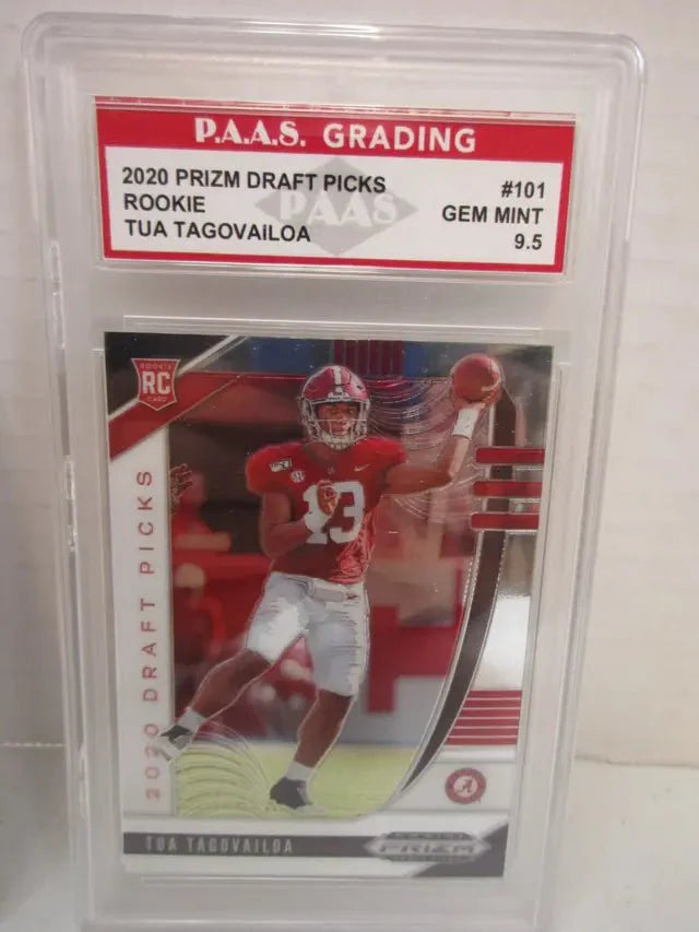 Tua Tagovailoa Alabama 2020 Prizm Draft Picks ROOKIE #101 graded PAAS Gem Mint 9.5