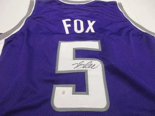 De'Aaron Fox of the Sacramento Kings signed autographed basketball jersey PAAS COA 865