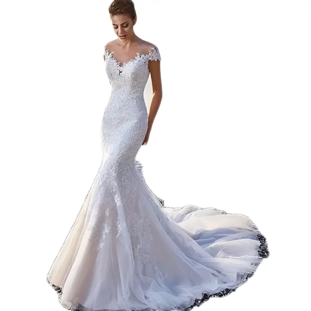 Princess Bride Mermaid Lace Wedding Dress