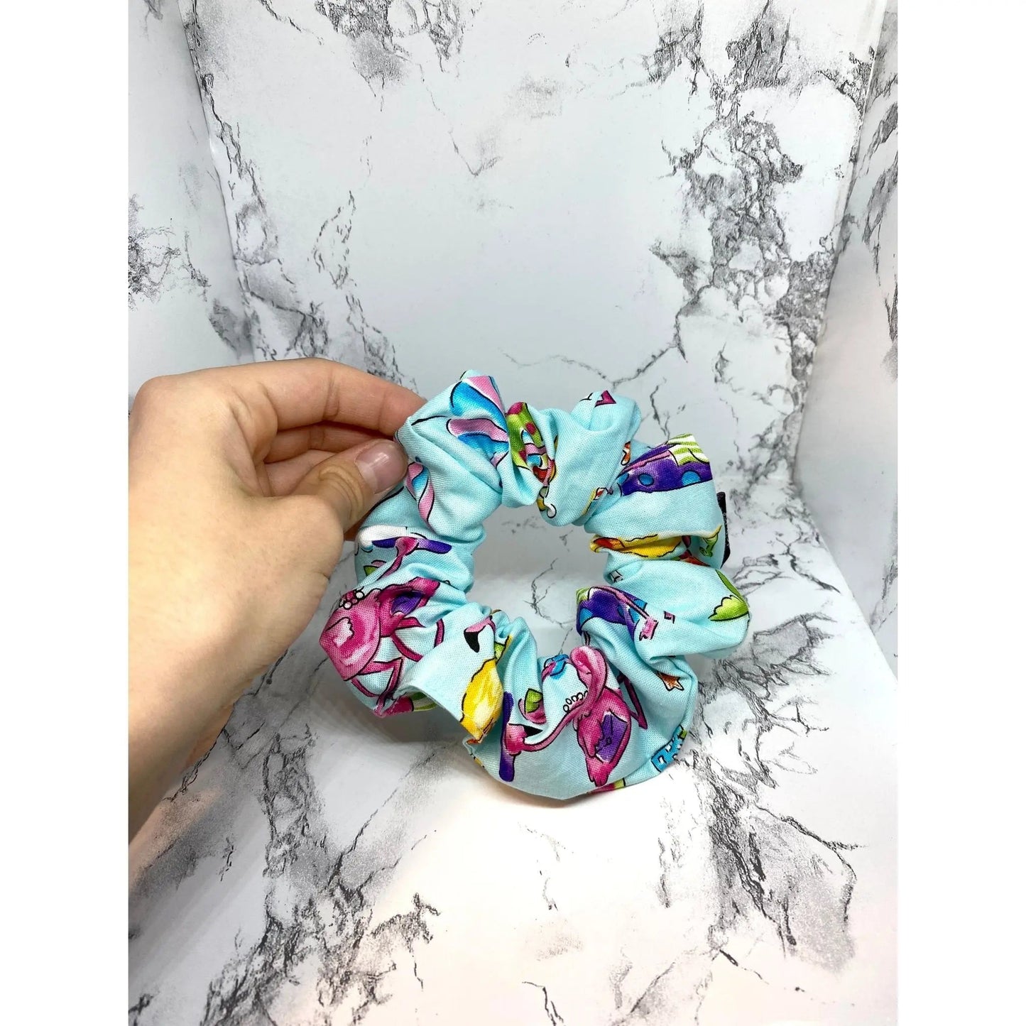Mini Beach Flamingo Scrunchie