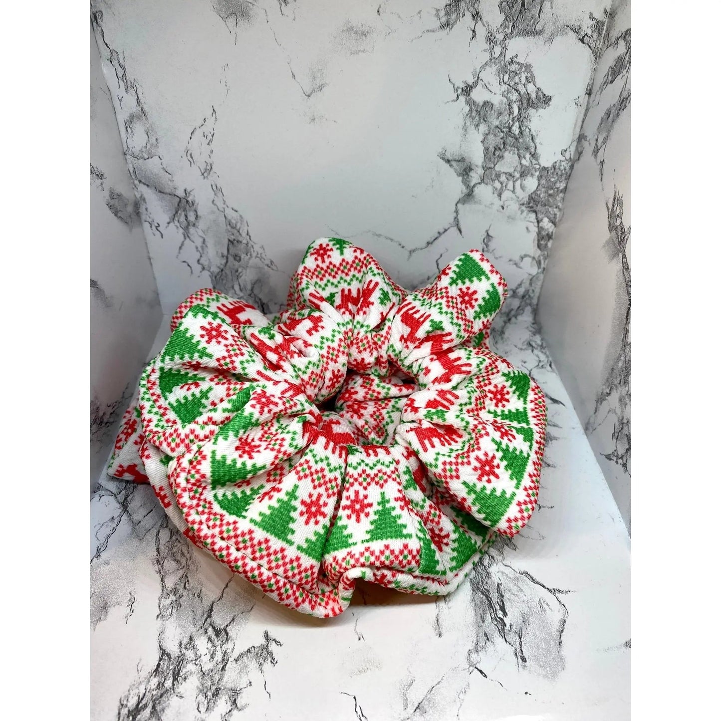 Ugly Sweater Christmas Bullet Scrunchie