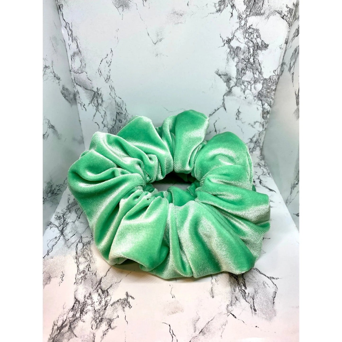 Mint Green Velvet Scrunchie