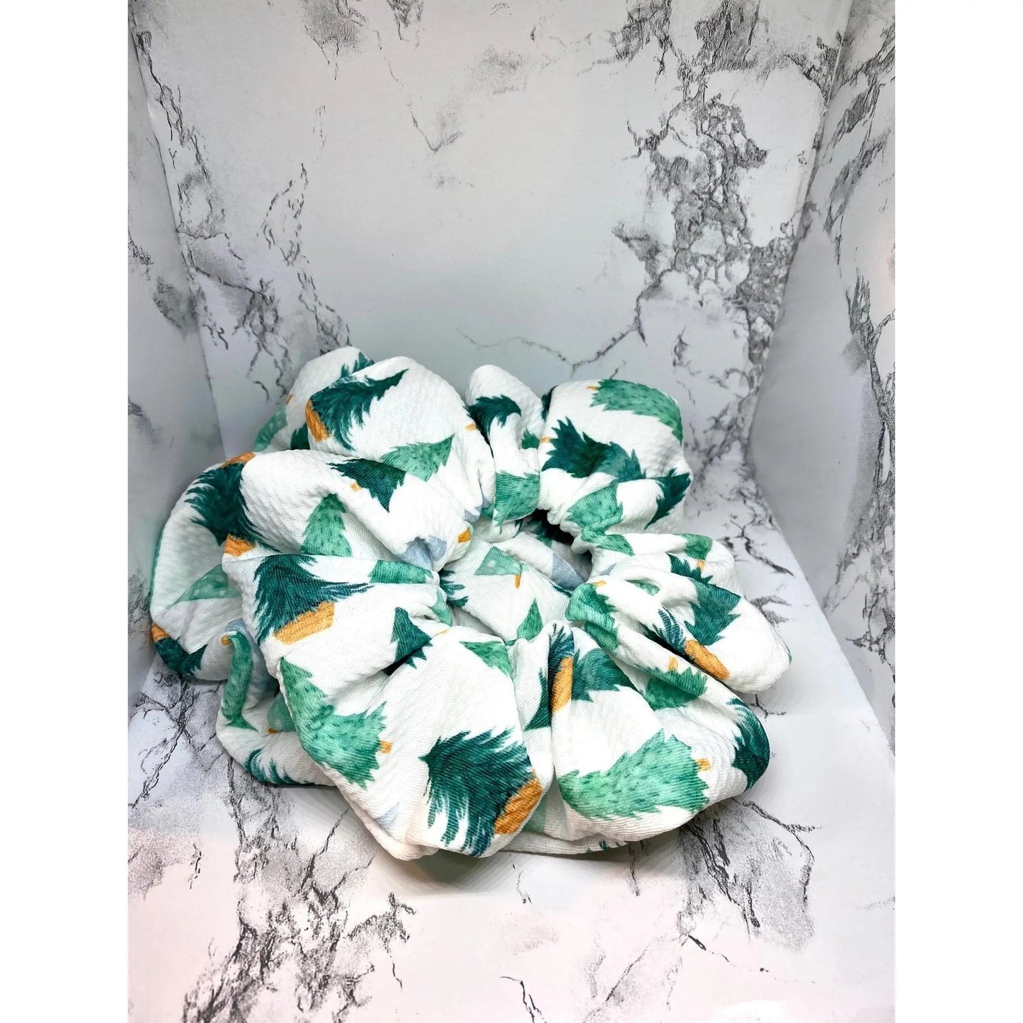 White Pine Tree Bullet Scrunchie