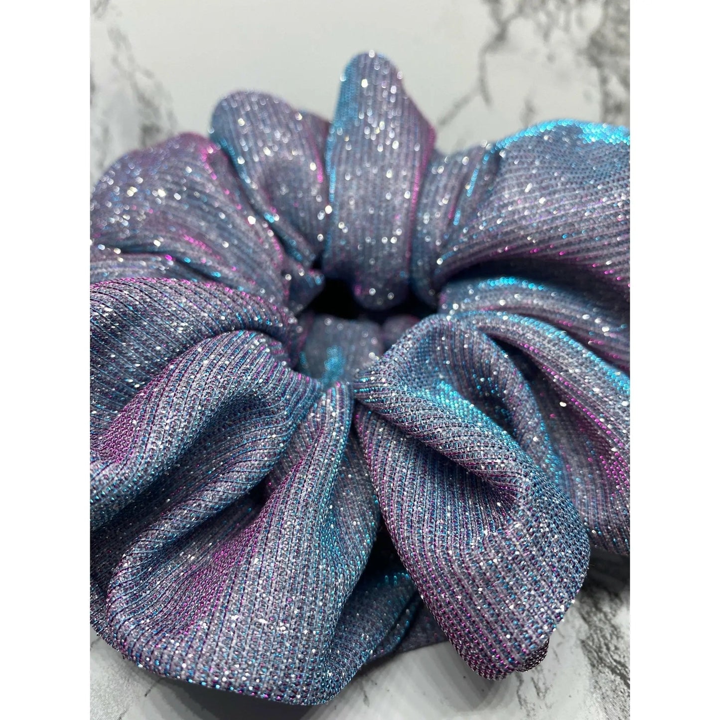 Blue Purple Sparkle Scrunchie